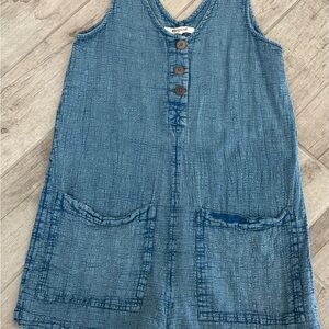 Rip Curl Womens Blue Denim Romper
